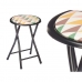 Opvouwbare stoel Geometric Zwart PVC Metaal 30 x 30 x 45 cm (10 Stuks)