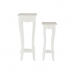 Jeu de 2 tables DKD Home Decor Blanc Marron Clair 30 x 30 x 76,5 cm