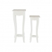 Souprava 2 stolů DKD Home Decor Bílý Světle hnědá 30 x 30 x 76,5 cm