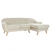 Chaise poilsio sofa DKD Home Decor Kreminė Kaučiukmedžio mediena 226 x 144 x 84 cm