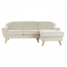 Chaise Longue Sofa DKD Home Decor Crème Rubberwood 226 x 144 x 84 cm