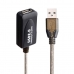 Produžni USB Kabel Ewent EW1024 25 m Crna