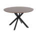 Table de Salle à Manger Home ESPRIT Marron Noir Fer Bois MDF 120 x 120 x 75 cm