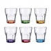 Verre Rouge Violet Bleu Rose Vert Jaune verre (285 ml) (6 Unités)