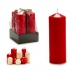 Kaars 20 cm Rood Was (4 Stuks)