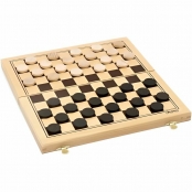 Schach- und Dame-Brett Colorbaby Backgammon Holz (4 Stück)