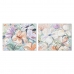 Glezna Home ESPRIT Цветы Shabby Chic 100 x 3,7 x 80 cm (2 gb.)