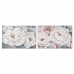 Schilderij Home ESPRIT Rozen Romantiek 120 x 3,7 x 80 cm (2 Stuks)