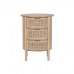 Mesa de Cabeceira Home ESPRIT Natural Borracha natural 48 x 35 x 66 cm