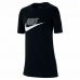 T-Shirt met Korte Mouwen voor kinderen Nike Sportswear Zwart