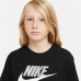 T-Shirt met Korte Mouwen voor kinderen Nike Sportswear Zwart