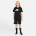 Camisola de Manga Curta Infantil Nike Sportswear Preto