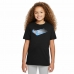 T-Shirt met Korte Mouwen voor kinderen Nike Sportswear Zwart