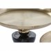 Conjunto de 2 mesas Home ESPRIT Branco Preto Dourado 40 x 40 x 43 cm 40 x 40 x 42 cm