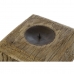 Candleholder Home ESPRIT Natural Wood 25 x 25 x 12 cm (2 Units)