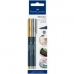 Conjunto de Canetas de Feltro Faber-Castell Creative Studio Metallics Dourado Metal (5 Unidades)