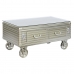 Mesa de Centro Home ESPRIT Metal Cristal 100 x 52 x 46 cm