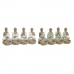 Figura Decorativa Home ESPRIT Branco Verde Buda Oriental 24 x 9 x 11 cm (2 Unidades)