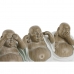 Decorative Figure Home ESPRIT White Green Buddha Oriental 10 x 9 x 10,5 cm (3 Units)