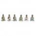 Decoratieve figuren Home ESPRIT Wit Groen Turkoois Boeddha Orientaals 6 x 4 x 8,5 cm (6 Stuks)