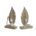 Figurine Décorative Home ESPRIT Blanc Vert Scandi 15,5 x 7,5 x 26,5 cm (2 Unités)