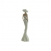 Statua Decorativa Home ESPRIT Bianco Verde Donna 7,5 x 7,5 x 30 cm (2 Unità)