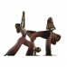 Decorative Figure Home ESPRIT Pink Golden Yoga Scandi 19 x 6 x 26 cm (3 Units)