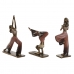 Okrasna Figura Home ESPRIT Roza Zlat Yoga Scandi 19 x 6 x 26 cm (3 kosov)