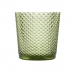 Conjunto de Copos DKD Home Decor Verde Cristal Com relevo 240 ml (6 Unidades)