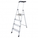 Escalera plegable Krause Secury Plateado 145 cm