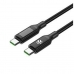 USB-C-kaabel Celly USBCUSBC100WLED Must