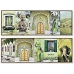 Tablou DKD Home Decor 120 x 2,3 x 40 cm Pânză Verde polistiren (2 Unități)