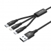 USB kabel za Micro USB, USB-C i Lightning Unitek C14049BK Crna 1,2 m