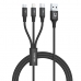 USB-Kabel auf Micro-USB, USB-C und Lightning Unitek C14049BK Schwarz 1,2 m