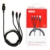 Cablu USB la Micro USB, USB-C și Lightning Unitek C14049BK Negru 1,2 m