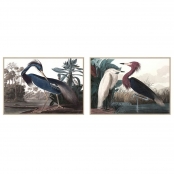 Painting DKD Home Decor 83 x 4,5 x 123 cm Tropical animals (2 Units)