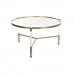 Hoofdtafel DKD Home Decor Glamour Transparant Gouden Acryl Metaal 87 x 87 x 50 cm