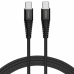 Kábel USB C Savio CL-159 Fekete 1 m