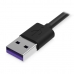 USB A till USB C Kabel Krux KRX0054 Svart 1,2 m