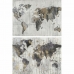 Painting DKD Home Decor 120 x 4 x 90 cm Loft World Map (2 Units)