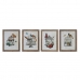 Glezna DKD Home Decor 34 x 2 x 44 cm Būris Shabby Chic (4 Daudzums)