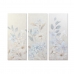 Schilderij DKD Home Decor Blommor 55 x 3 x 135 cm Shabby Chic (3 Onderdelen)