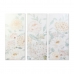 Tablou DKD Home Decor Květiny 55 x 3 x 135 cm Shabby Chic (3 Piese)