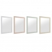 Espejo de pared DKD Home Decor 70 x 2 x 96 cm Cristal Beige Rosa Verde Gris claro Poliestireno Urbano (4 Piezas)