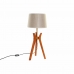 Bordlampe DKD Home Decor Brun Beige Polyester Træ 220 V 50 W