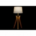 Stolná Lampa DKD Home Decor Gaštanová Béžová Polyester Drevo 220 V 50 W