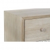 Cajonera DKD Home Decor 80 x 42 x 80 cm Natural Blanco Hoja de planta