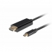 Kabel USB C na HDMI Lanberg CA-CMHD-10CU-0005-BK Czarny 50 cm