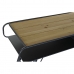 Console DKD Home Decor Zwart Metaal Spar Lichtbruin (120 x 38 x 78 cm)