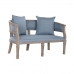 Canapé DKD Home Decor Bleu Lin Bois d'hévéa (122 x 69 x 72 cm)